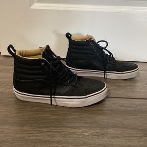 Vans Black High Top Unisex Sneakers Men 5 Women 6.5